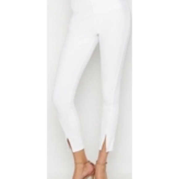 Lysse Medium Control Split Denim White Legging - Picture 2 of 7